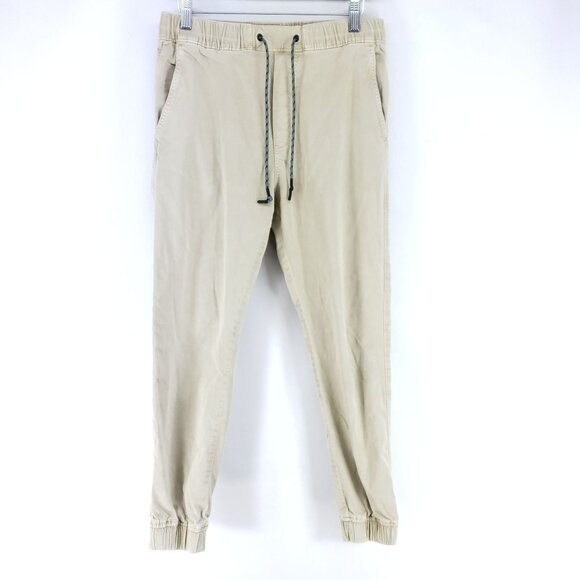 American Eagle Chino Joggers Men's Size Small Tan Extreme Flex - Picture 1 of 7